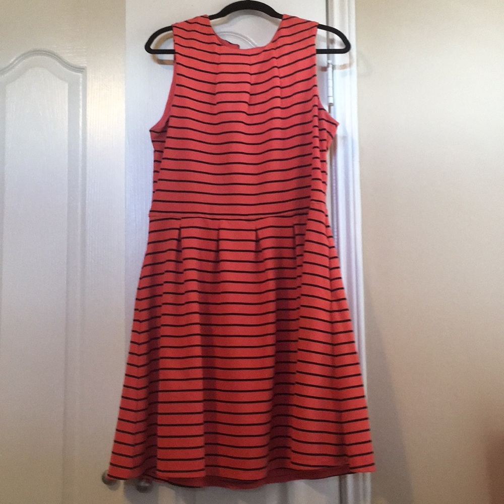 Mossimo coral and black A-Line dress